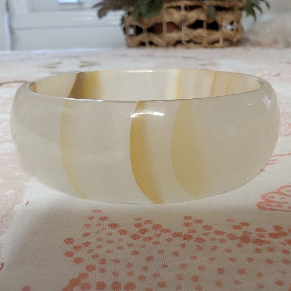Vintage Glass Bracelet Chunky Bangle